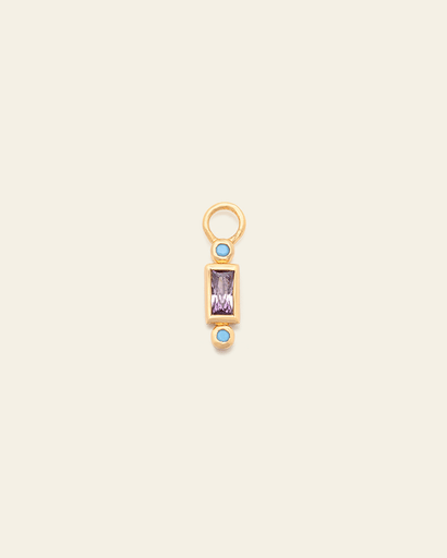 Nova Earring Charm - Gold Vermeil/Violet