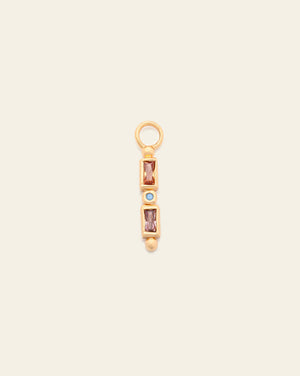 Zenith Earring Charm - Gold Vermeil/Orange/Violet