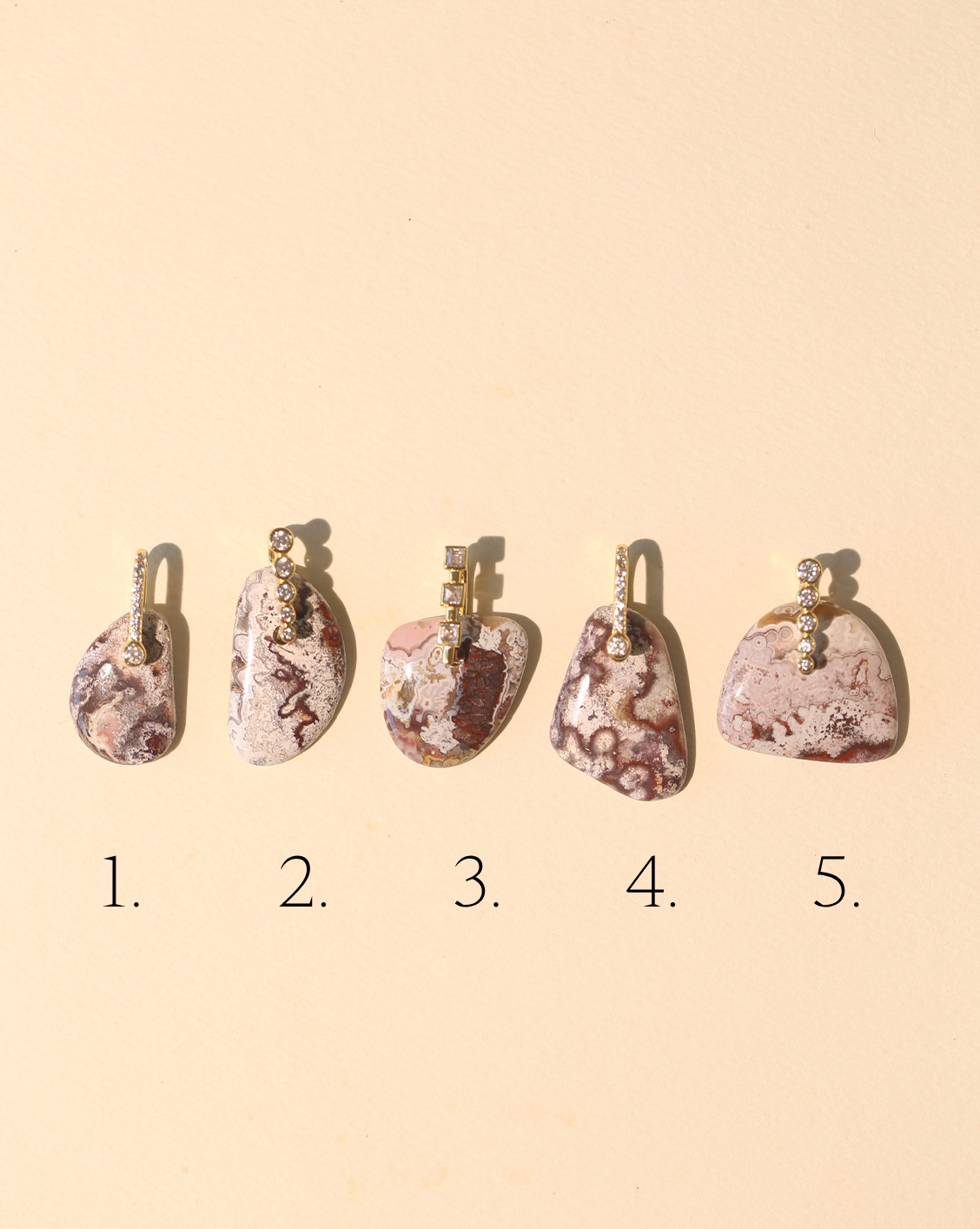Stone Pendant - Crazy Lace Agate/Group 10