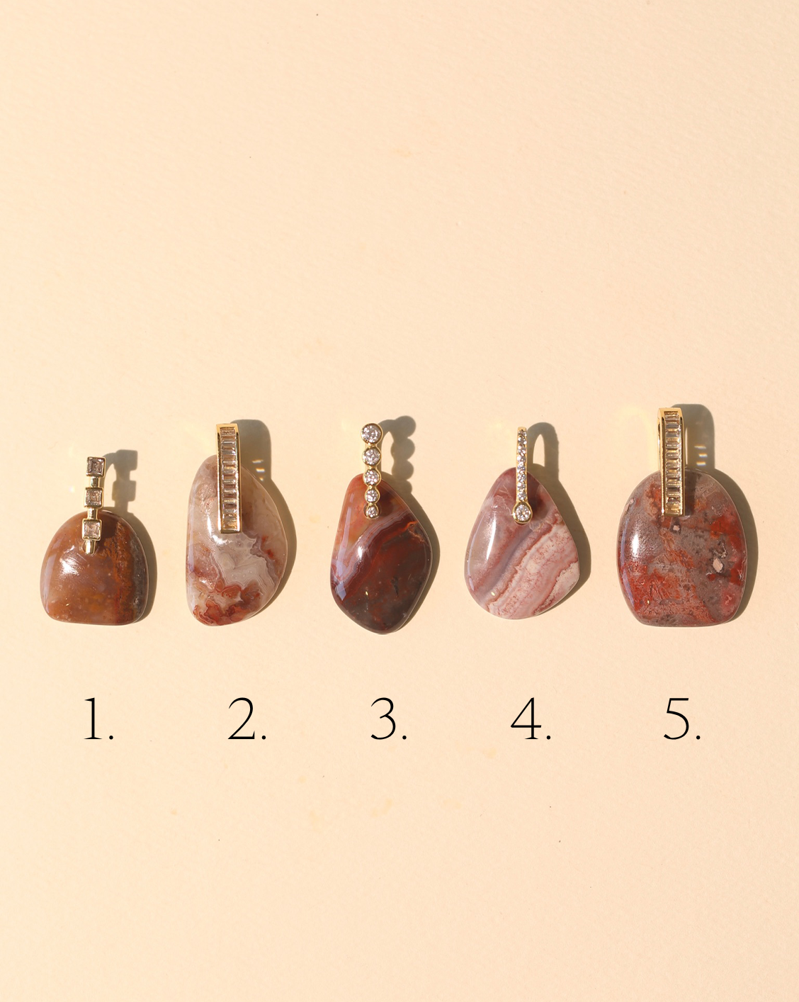 Stone Pendant - Crazy Lace Agate/Group 11