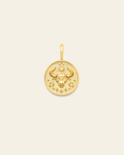 Taurus Medallion - Gold Vermeil