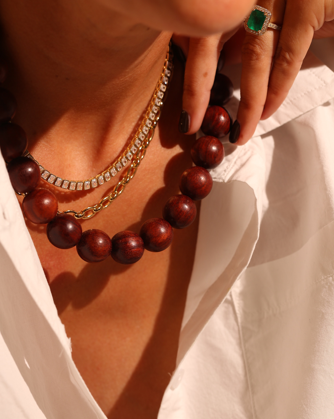 15mm Medium Boulé Necklace - Gold Vermeil