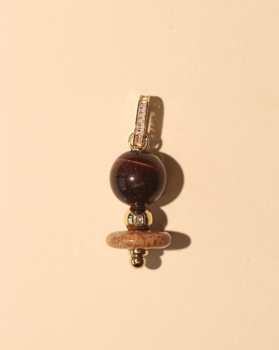 Orbit Pendant - Ocean Jasper/Tigers Eye #3