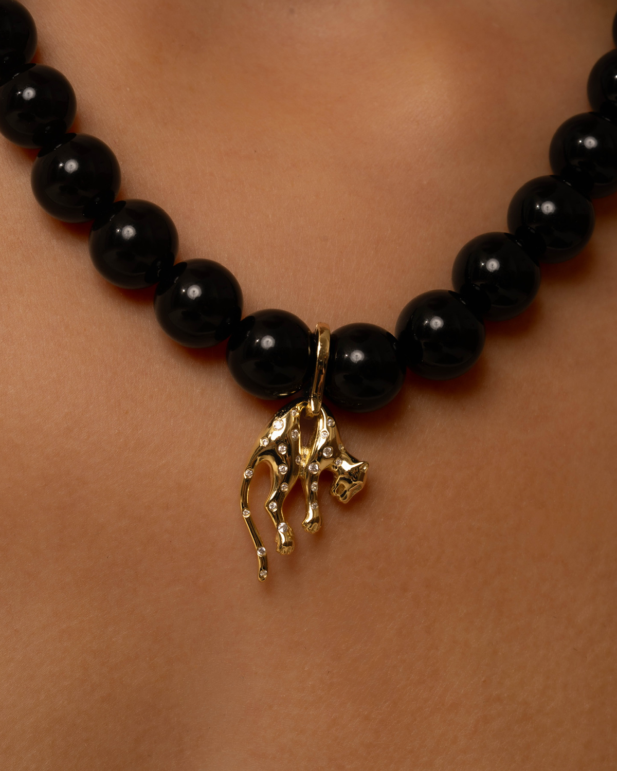 Holiday Leopard  Necklace - Gold Vermeil