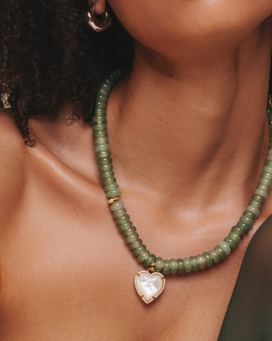 Rondelle Gemstone Necklace Aventurine | Product | Melanie Auld