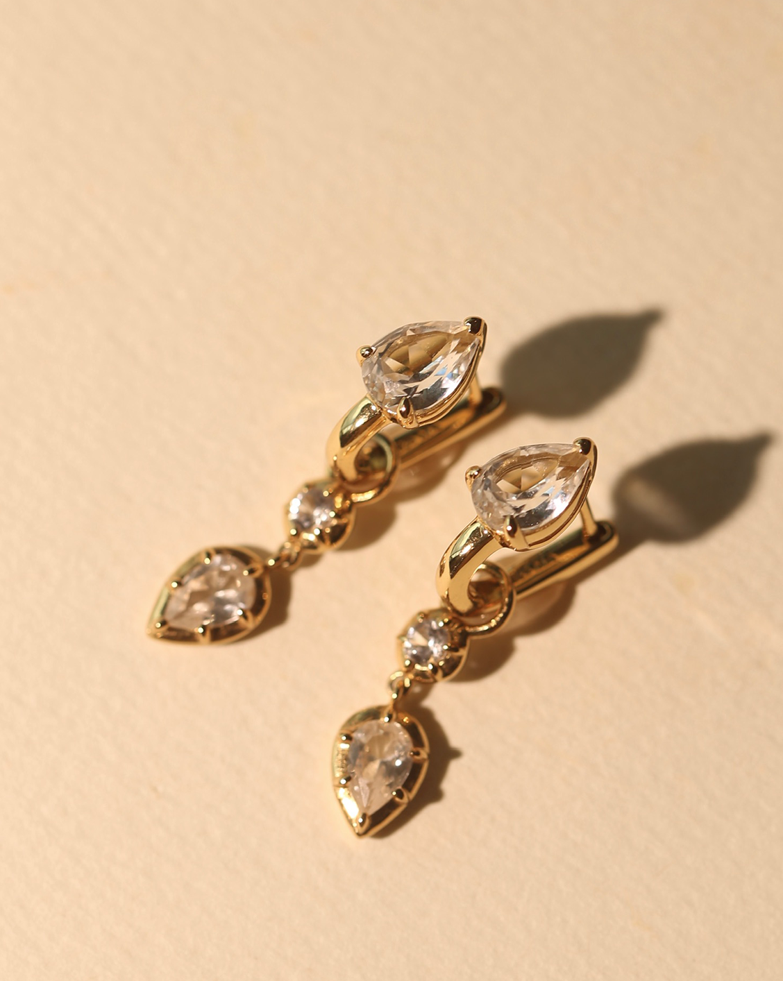 Sapphire Luxe Teardrop Charm - Gold Vermeil