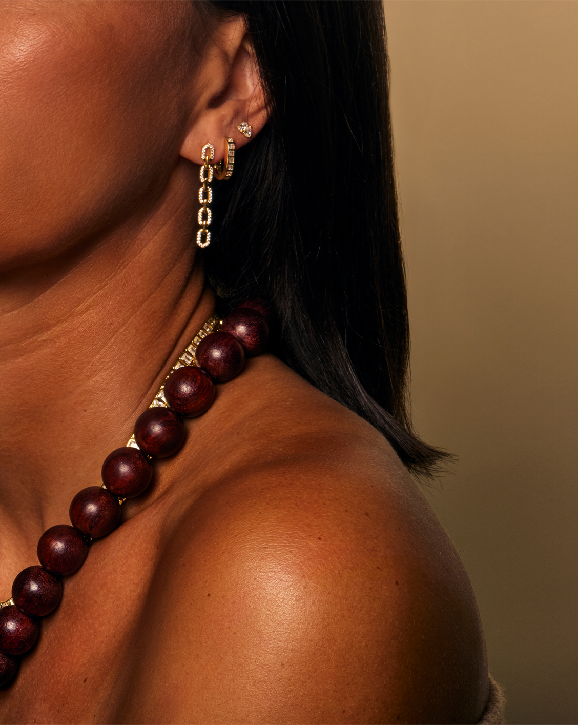 Toi et Moi Studs - Gold Vermeil