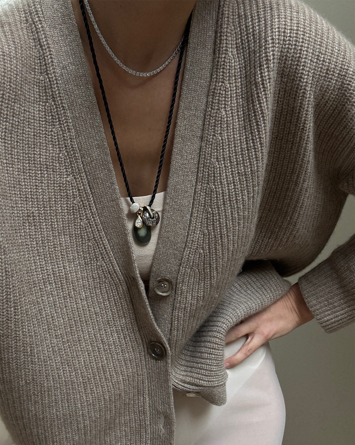 Cord Necklace Onyx | Products | Melanie Auld Jewelry