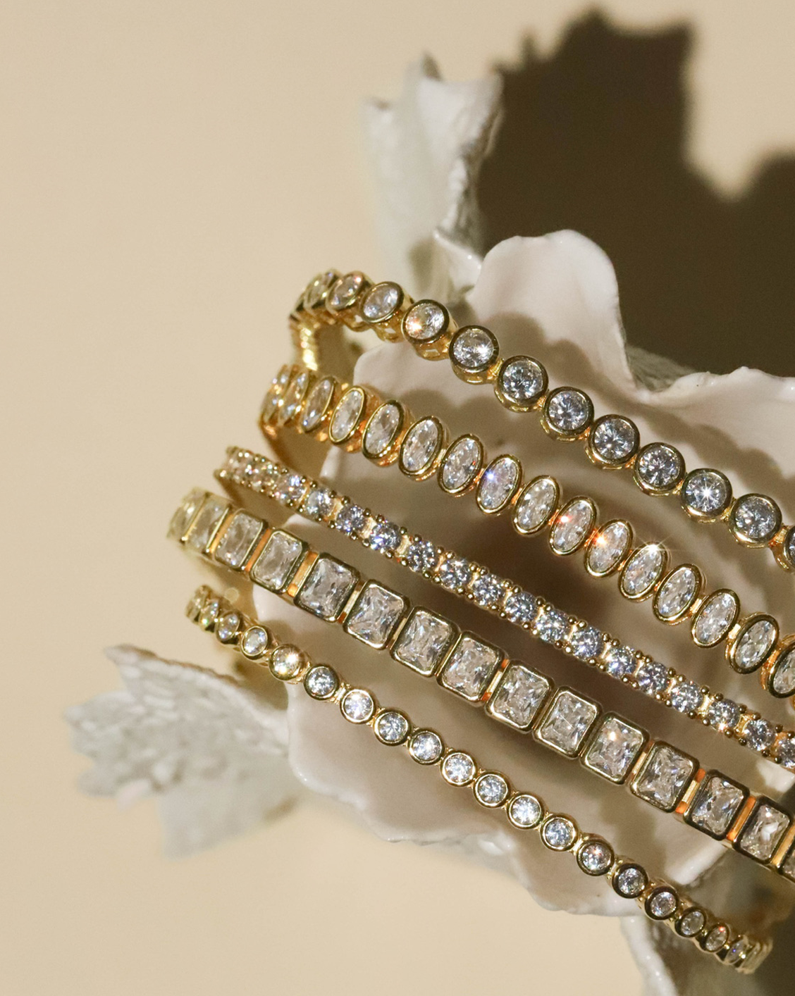 3x4mm Emerald Cut Tennis Bracelet - Gold Vermeil