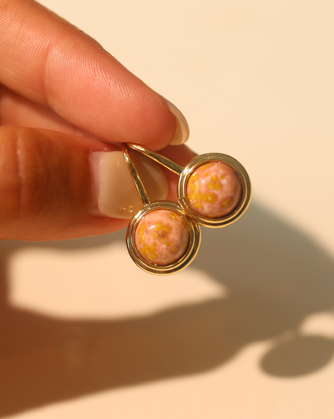 OOAK Bezel Drop Earring - Ocean Jasper #49