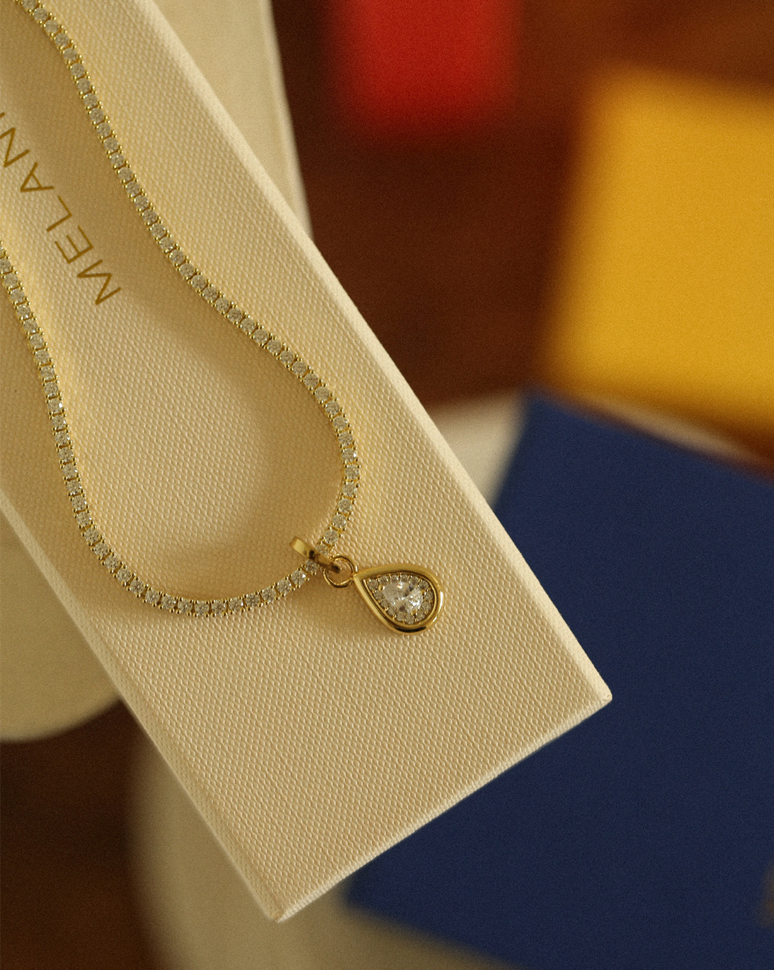 Droplet Charm Gold Vermeil Products Melanie Auld Jewelry