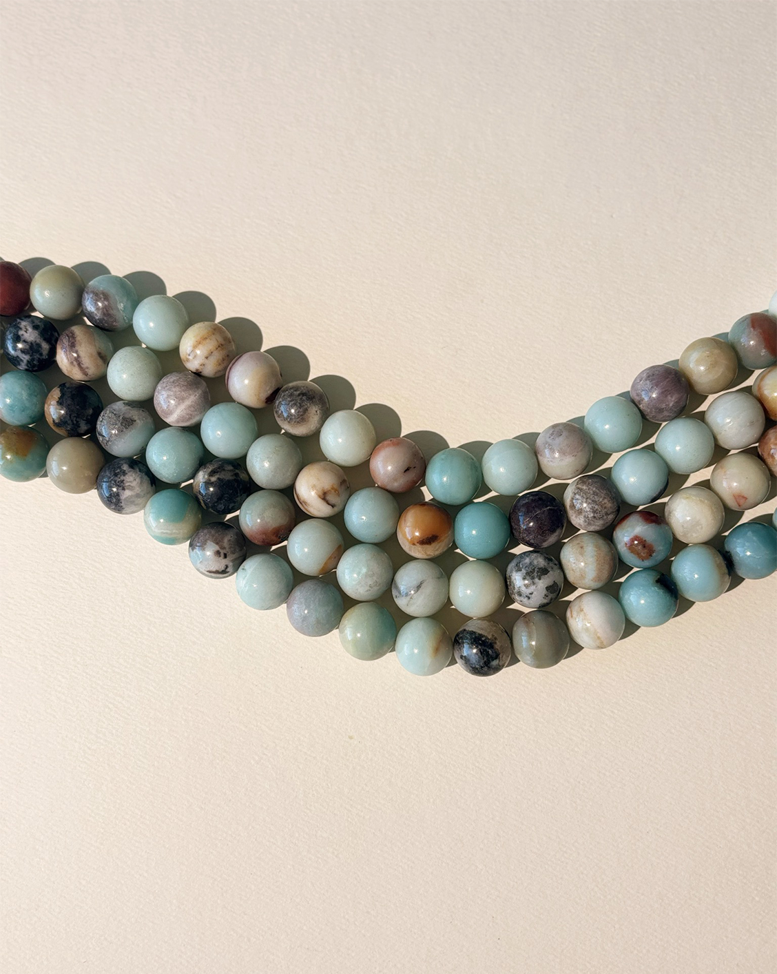 16mm Beaded Necklace - Amazonite