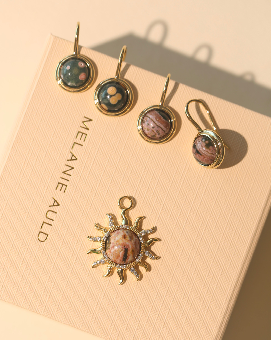 OOAK Bezel Drop Earring - Ocean Jasper #44