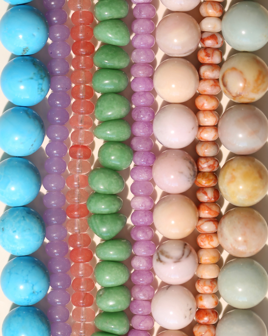Luxe Pebble Necklace - Green Moonstone