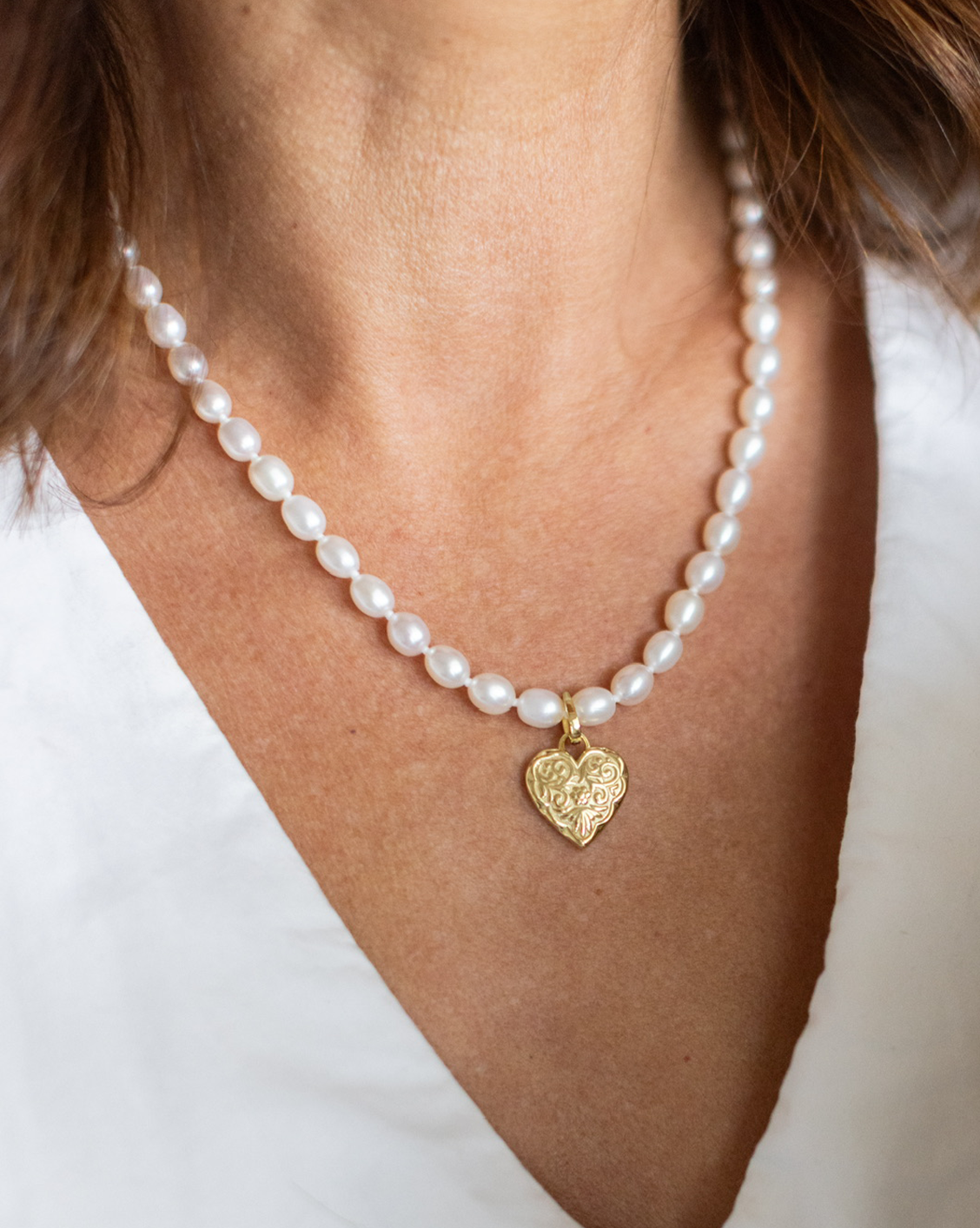 Vintage Heart Charm Gold Vermeil | Products | Melanie Auld