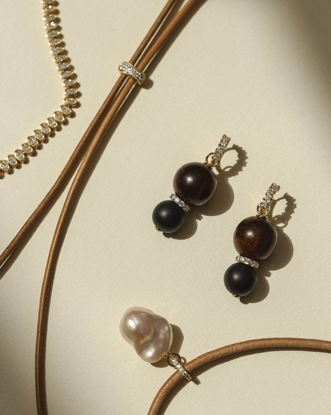 Boulé en Bois Huggies - Gold Vermeil