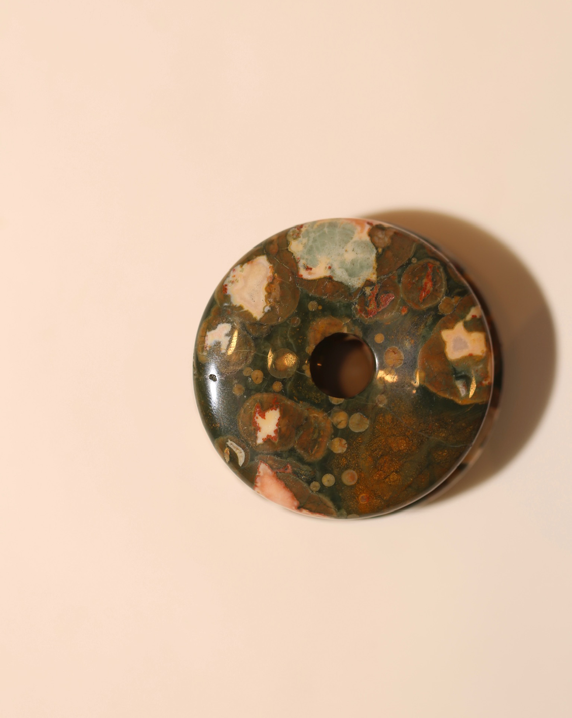 XL Donut Necklace - Rainforest Jasper
