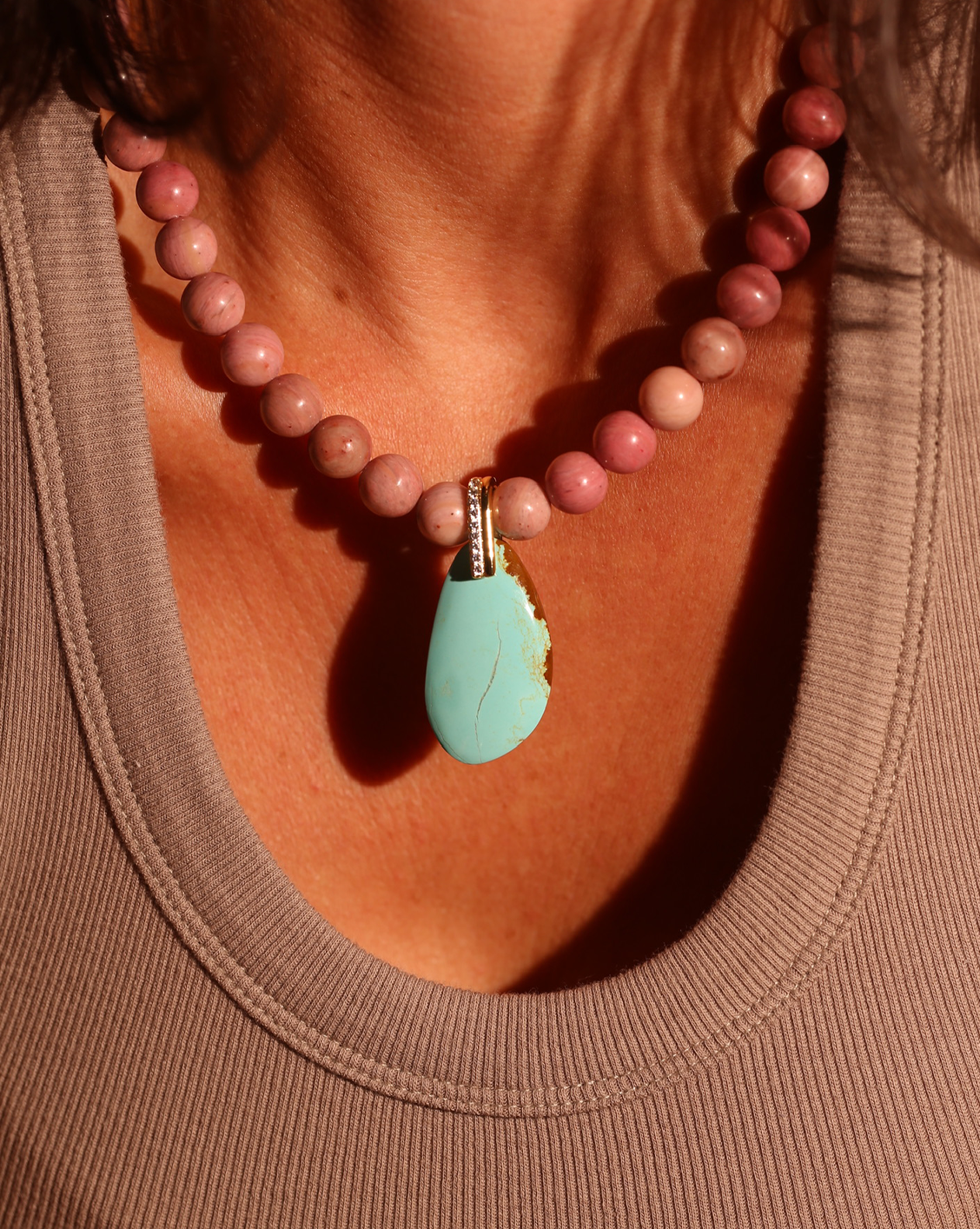 Rose Gemstone Necklace Gold Vermeil | Products | Melanie Auld