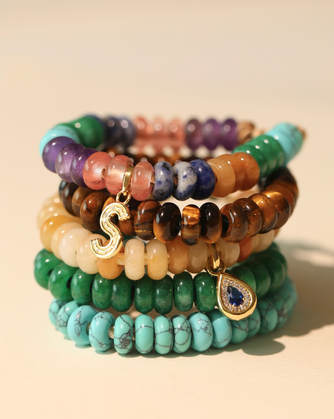 Pietra Stone Bracelet Green Jade | Melanie Auld Jewelry