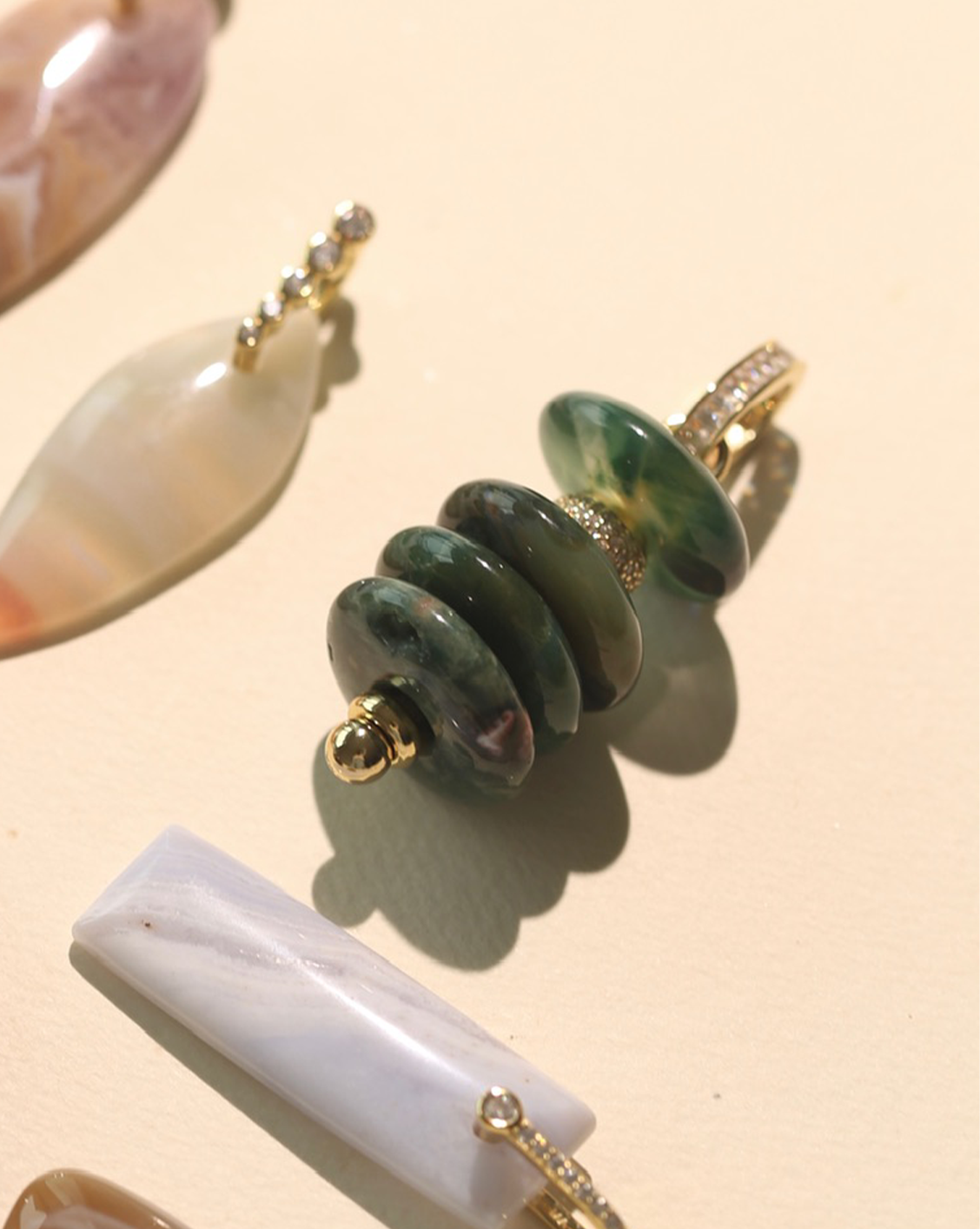 Orbit Pendant - Ocean Jasper #11