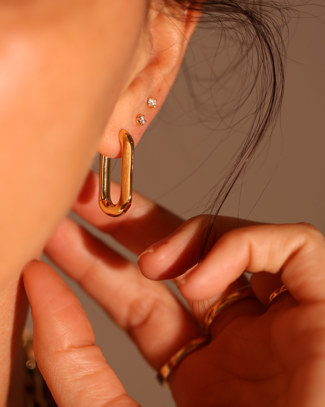 Paperclip Hoops - Silver