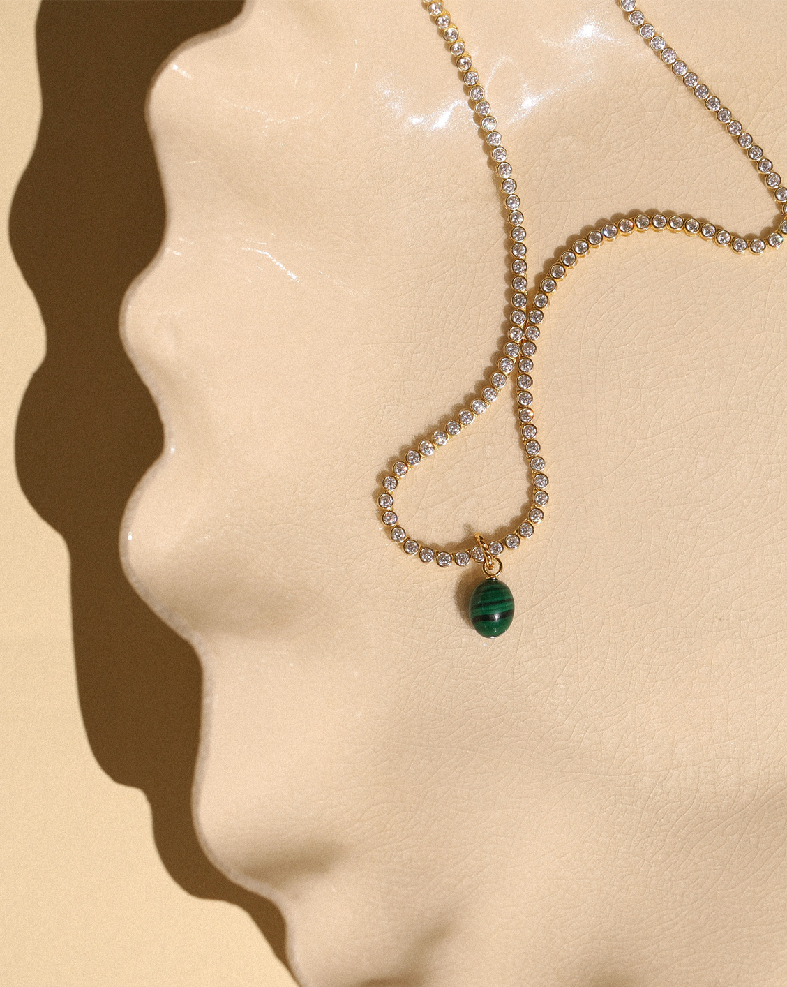 2mm Bezel Set Tennis Necklace - Gold Vermeil