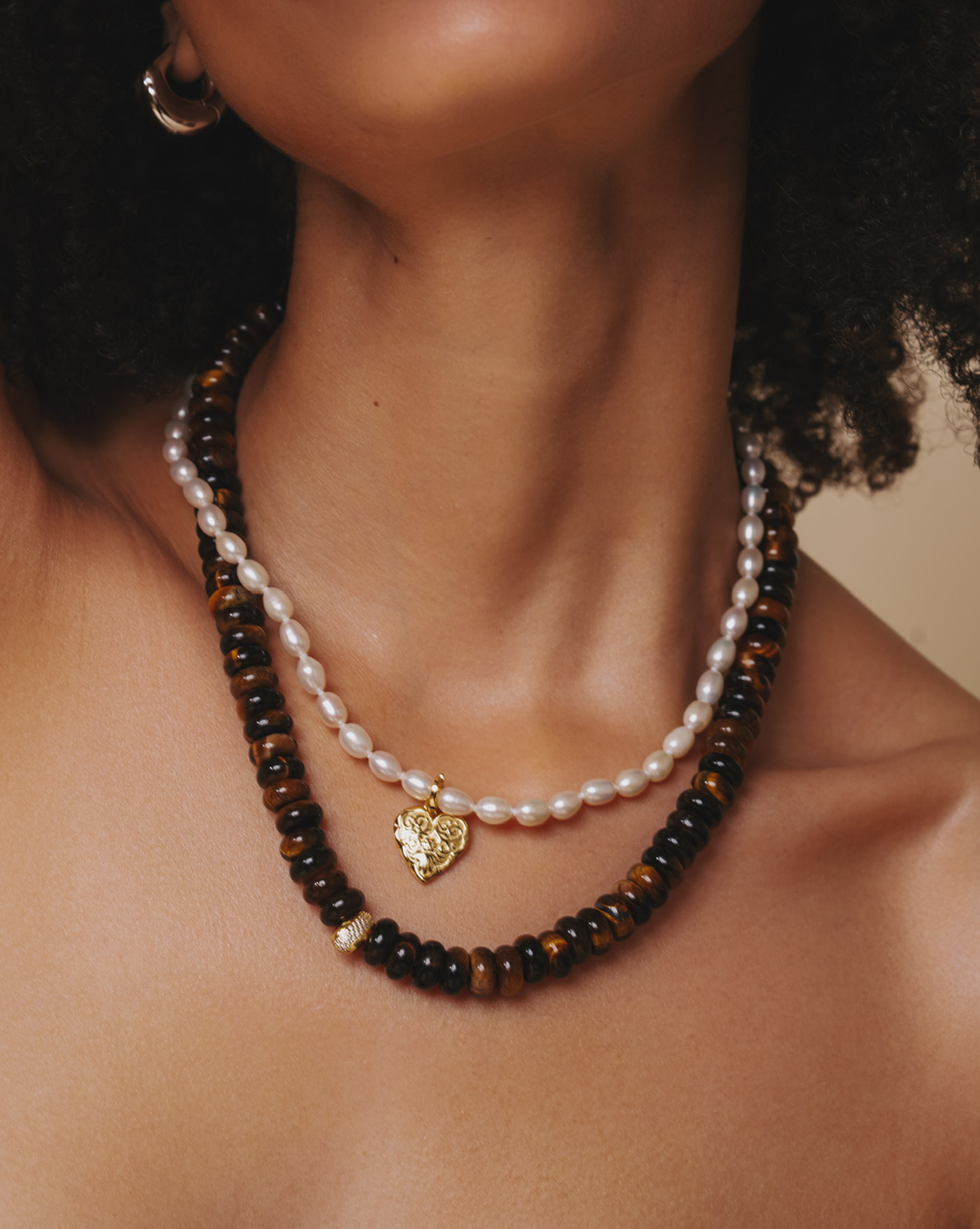 Rondelle Gemstone Necklace Tigers Eye | Product | Melanie Auld