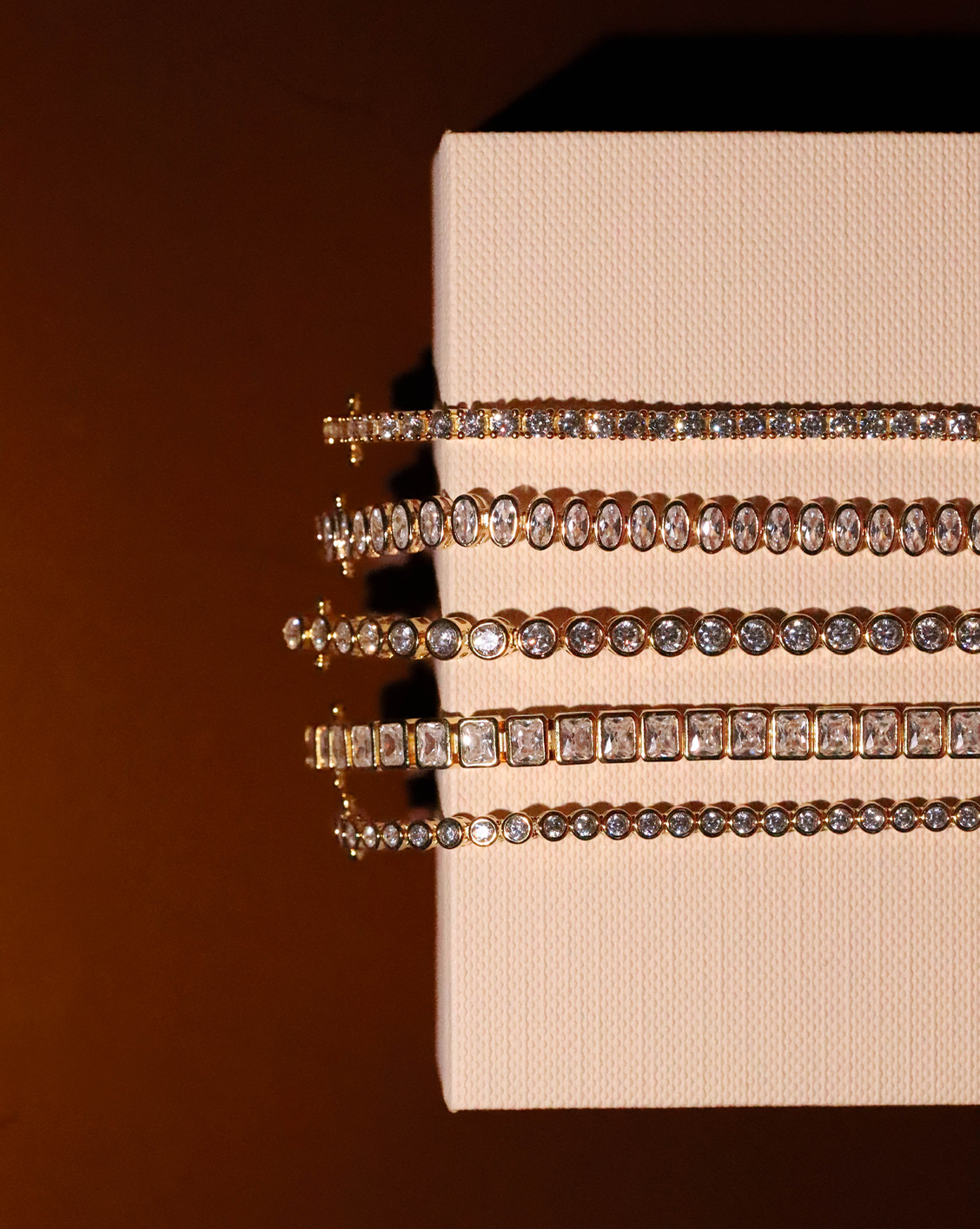 2x4mm Oval Tennis Bracelet - Gold Vermeil