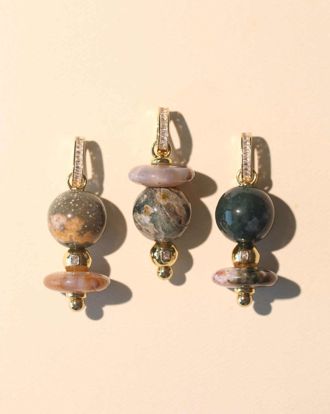 Orbit Pendant - Ocean Jasper Mix/Group 7
