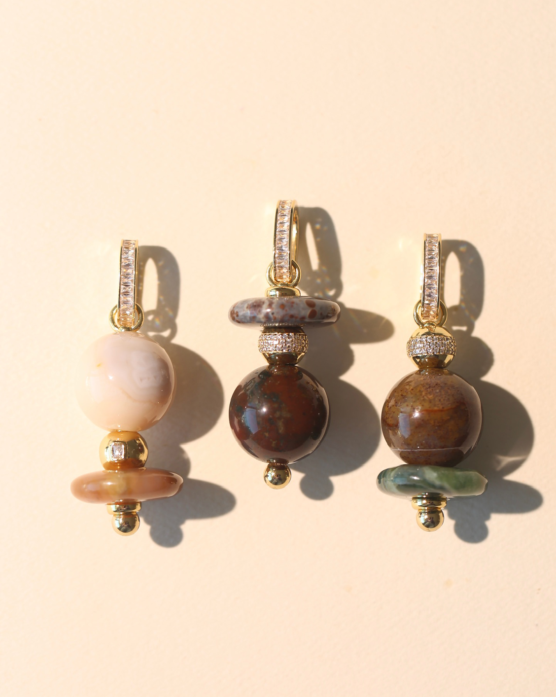 Orbit Pendant - Ocean Jasper Mix/Group 10
