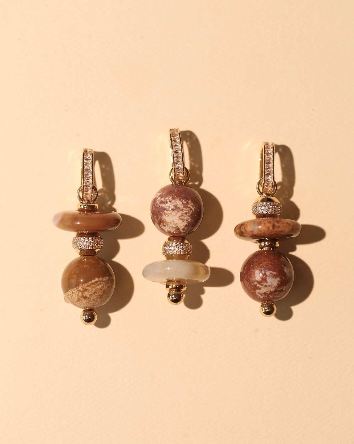 Orbit Pendant - Ocean Jasper Mix/Group 13