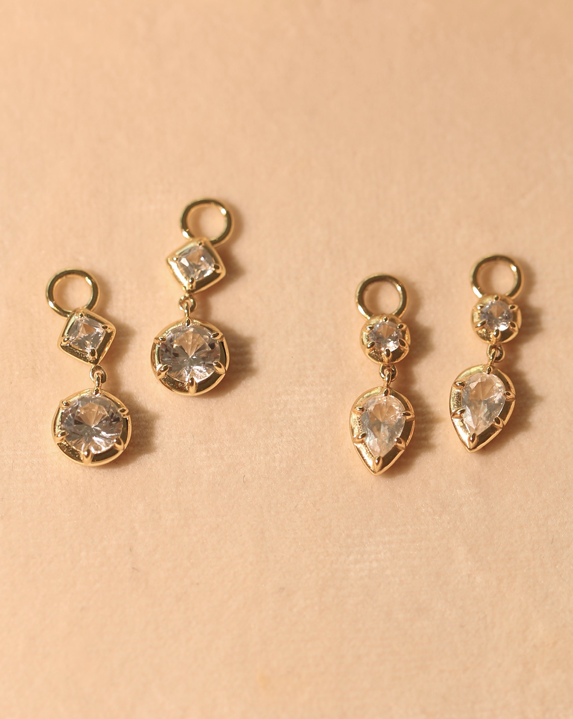 Sapphire Luxe Round Charm - Gold Vermeil
