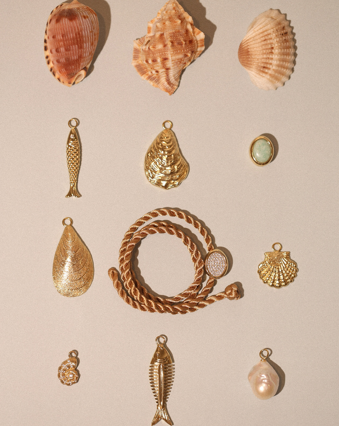 Amazonite Button - Gold