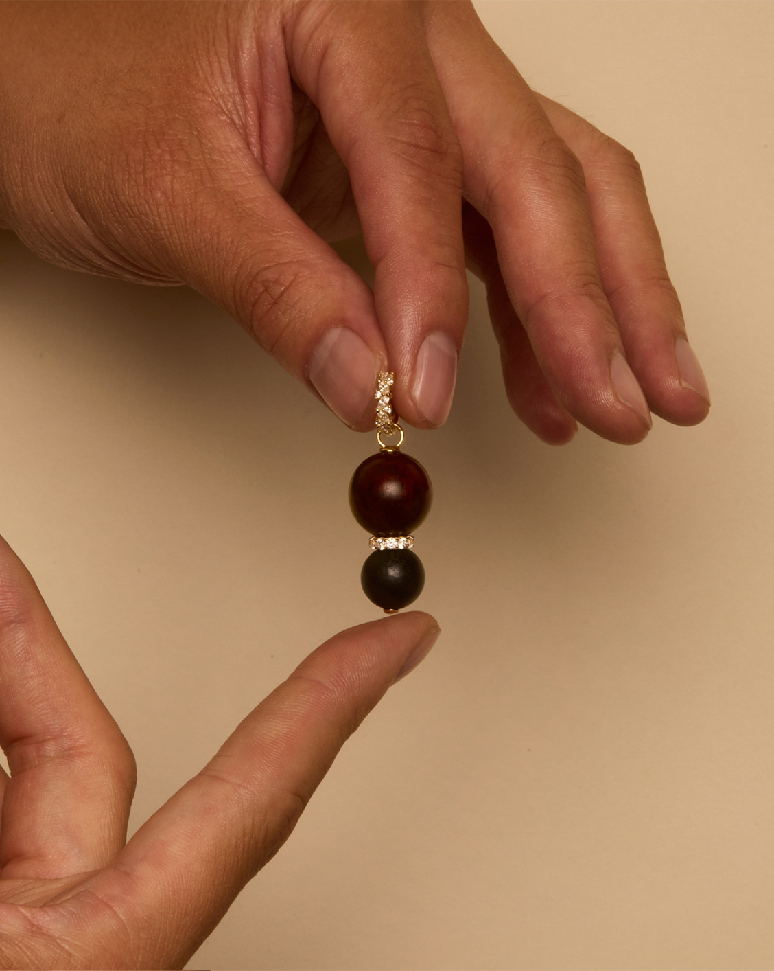 Boulé en Bois Huggies - Gold Vermeil