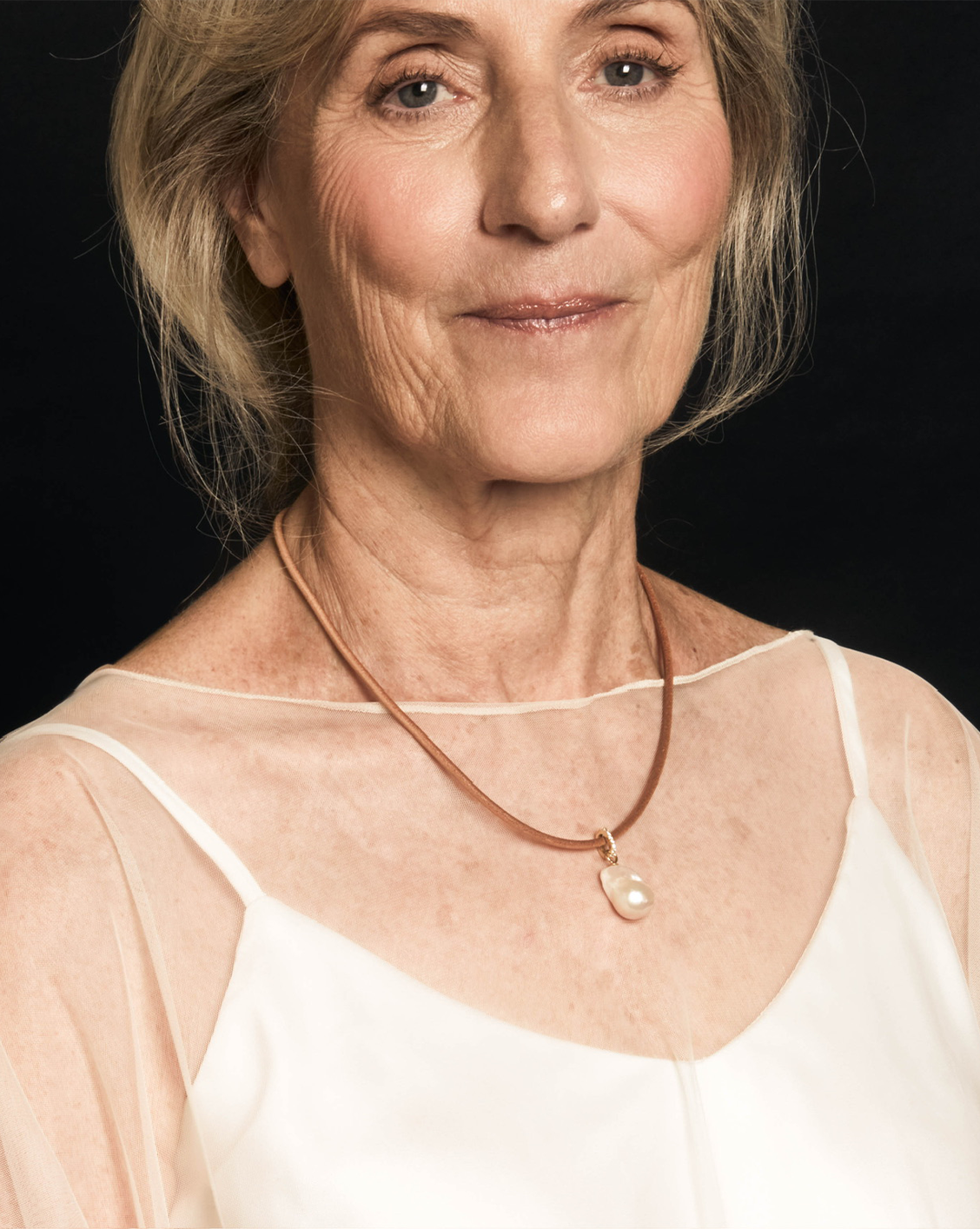 Pearl Leather Necklace - Gold Vermeil