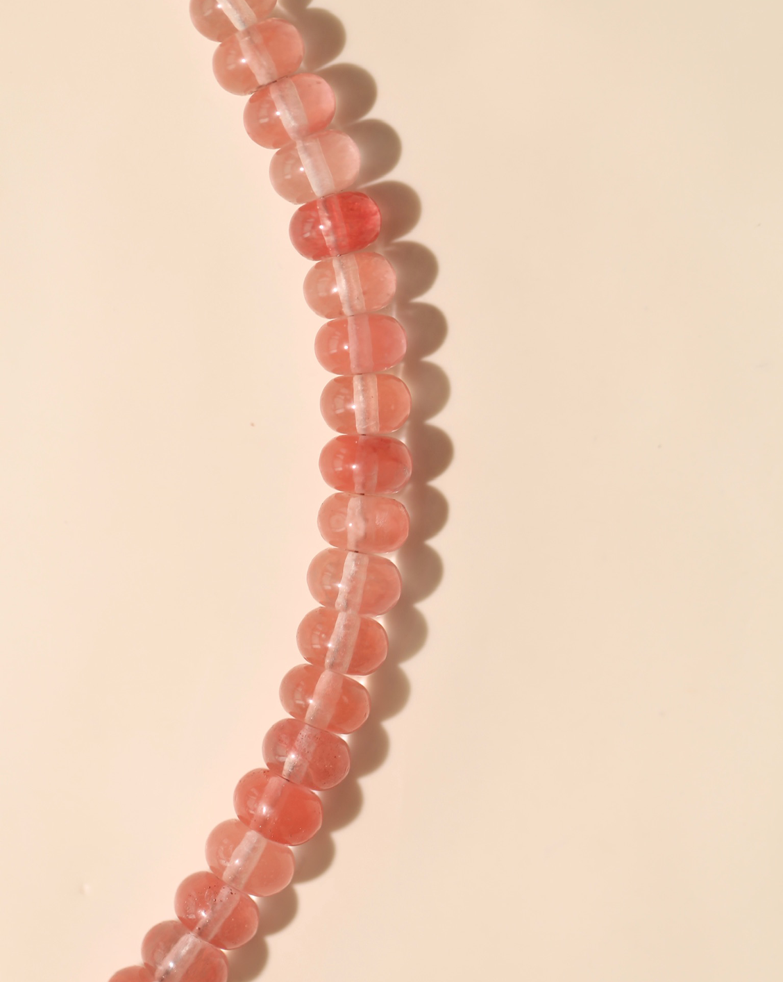 6mm Rondelle Necklace Strawberry Quartz | Melanie Auld