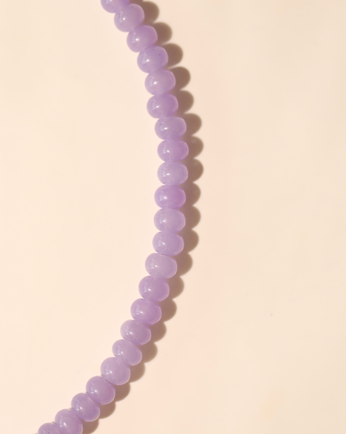 6mm Rondelle Necklace - Lavender Jade