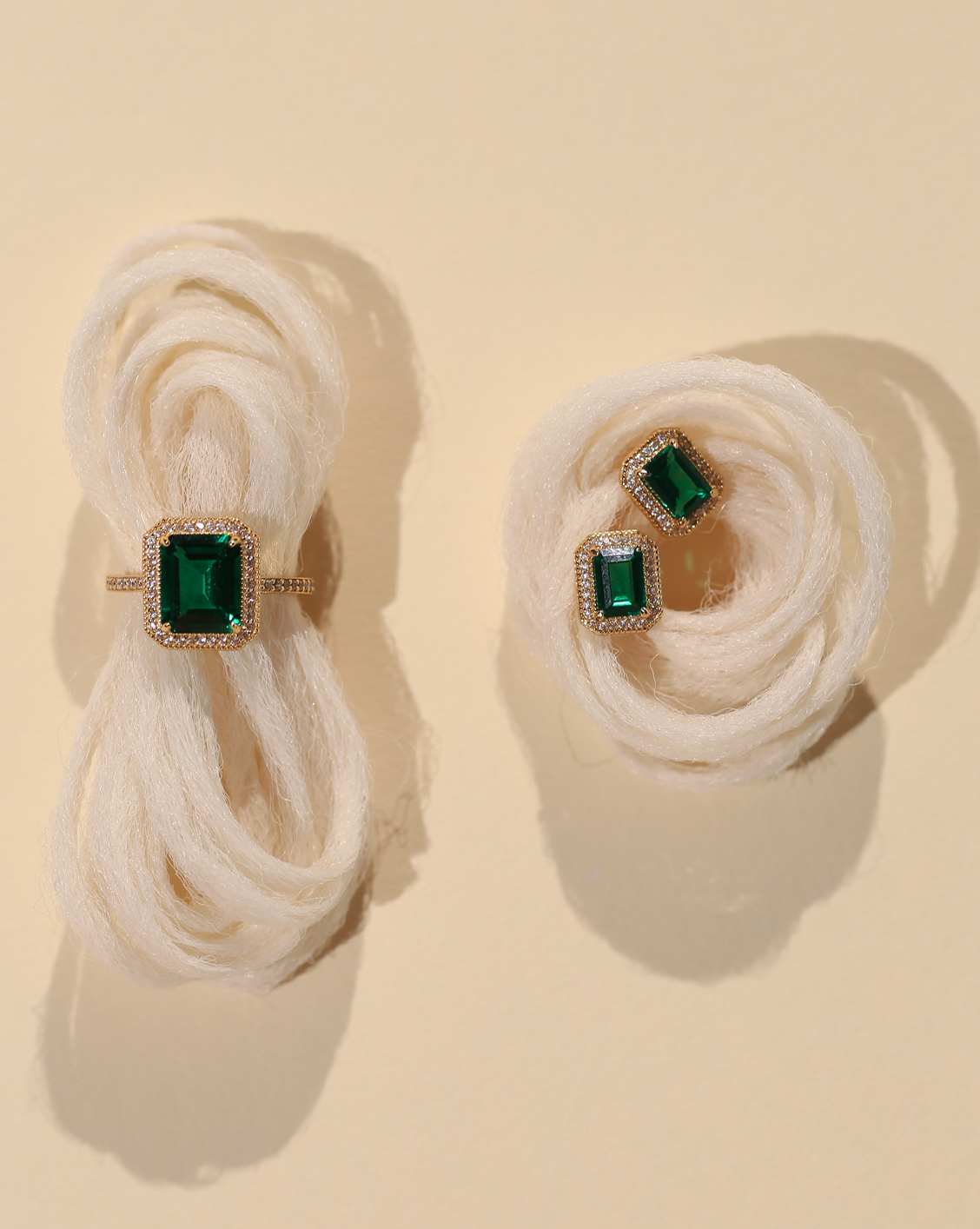 Mel's Emerald Set - Gold Vermeil