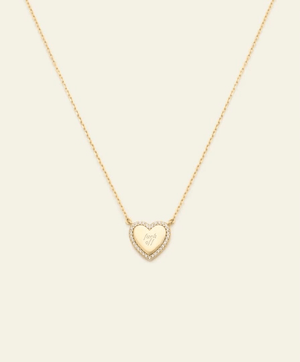 F Off Heirloom Heart Necklace - Gold Vermeil