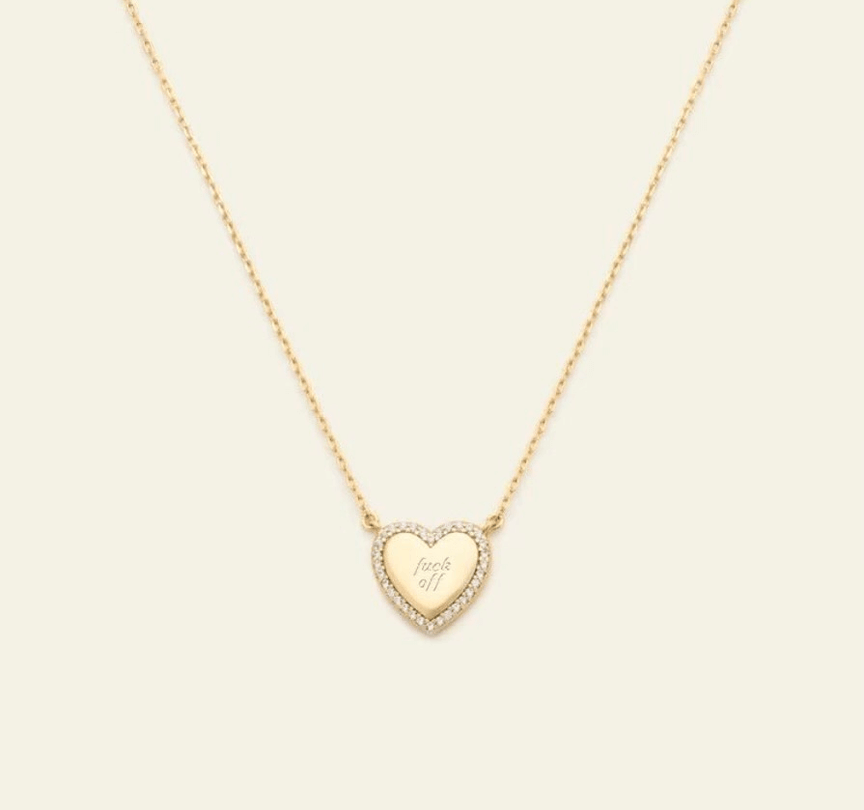 *Preorder* F Off Heirloom Heart Necklace - Gold Vermeil