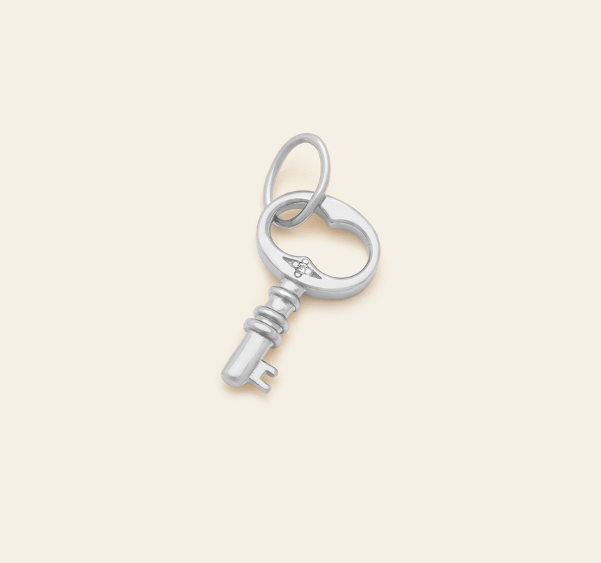 Vintage Key Pendant - Sterling Silver