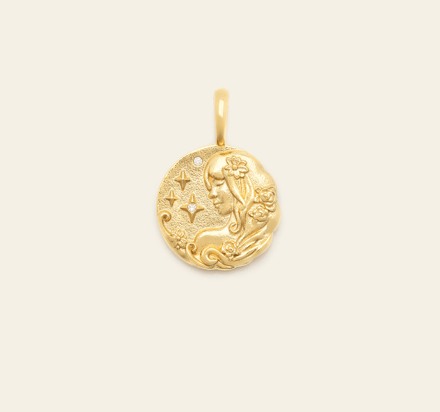 Virgo Medallion - Gold Vermeil