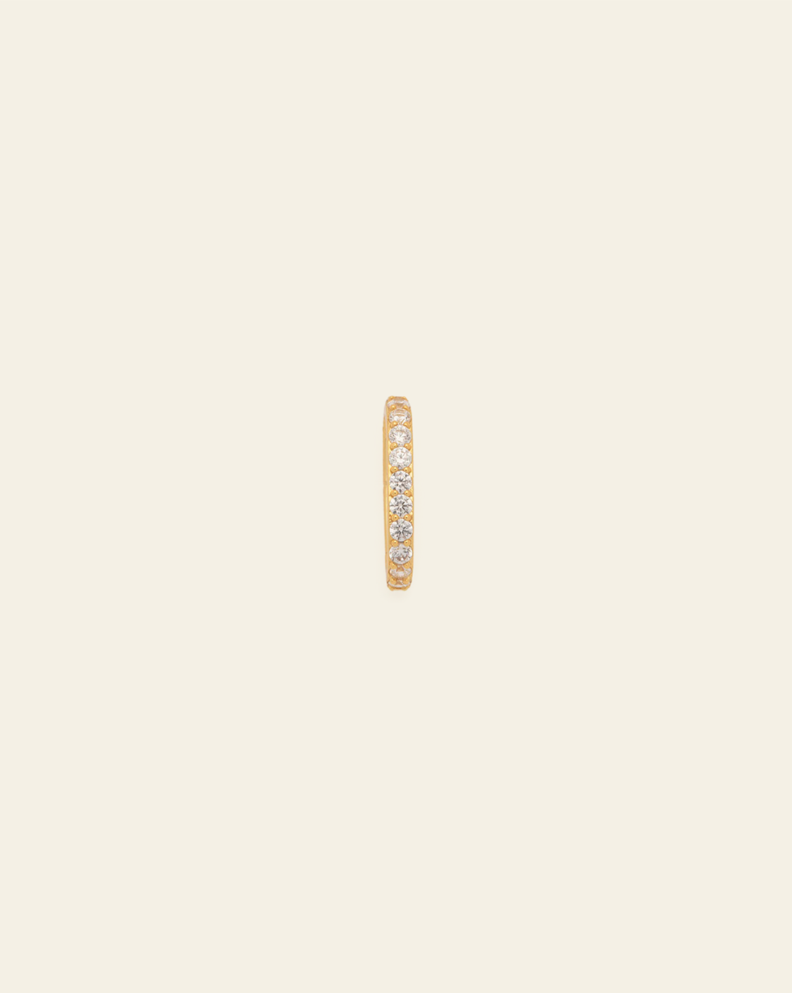 XL Oval Pave Charm Clasp - Gold