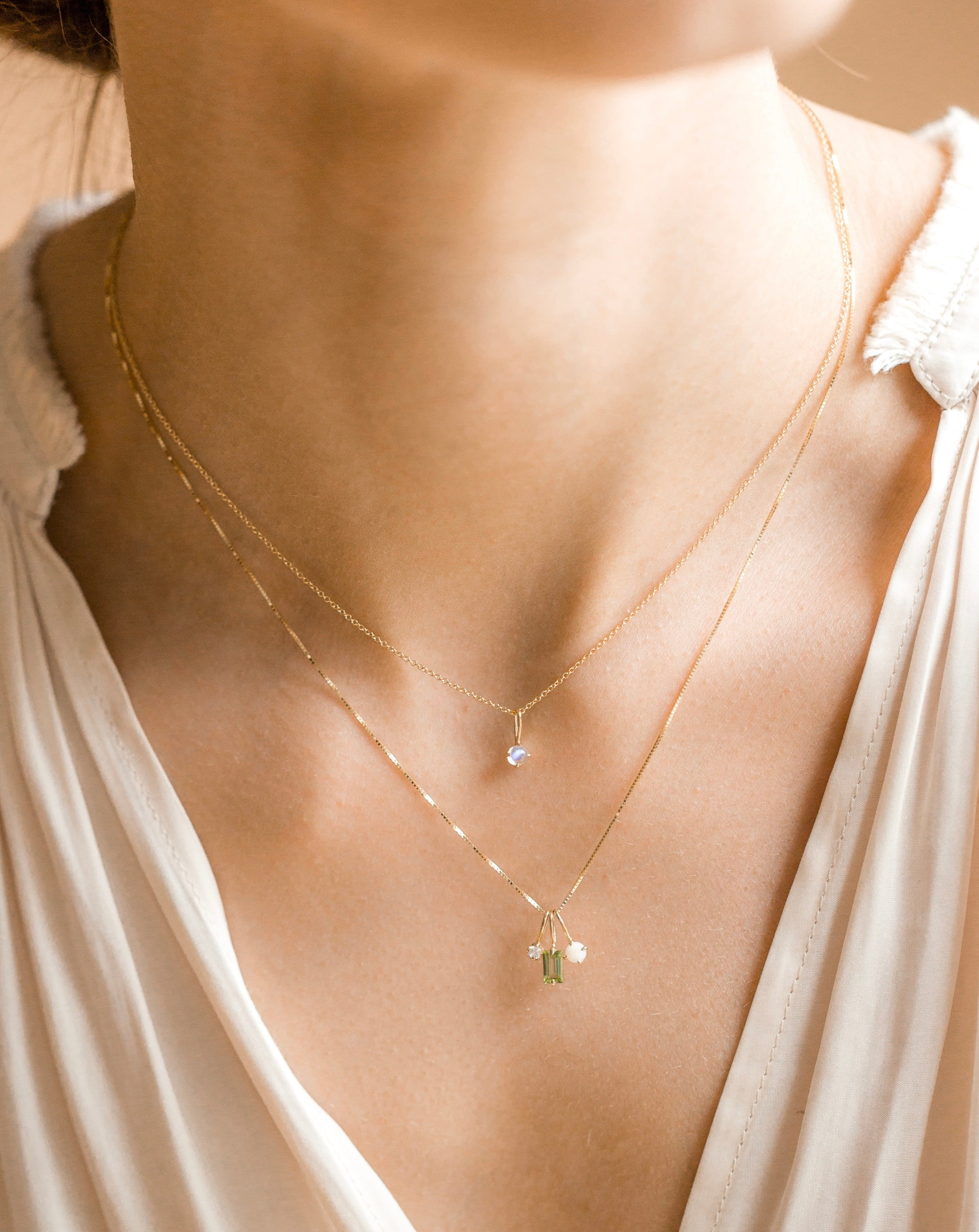 Moonstone Pendant 14k Solid Gold Product Melanie Auld Jewelry