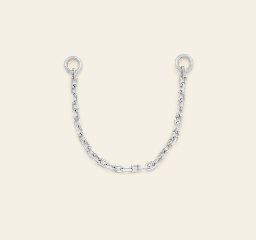 35mm Chain Earring Charm - Sterling Silver