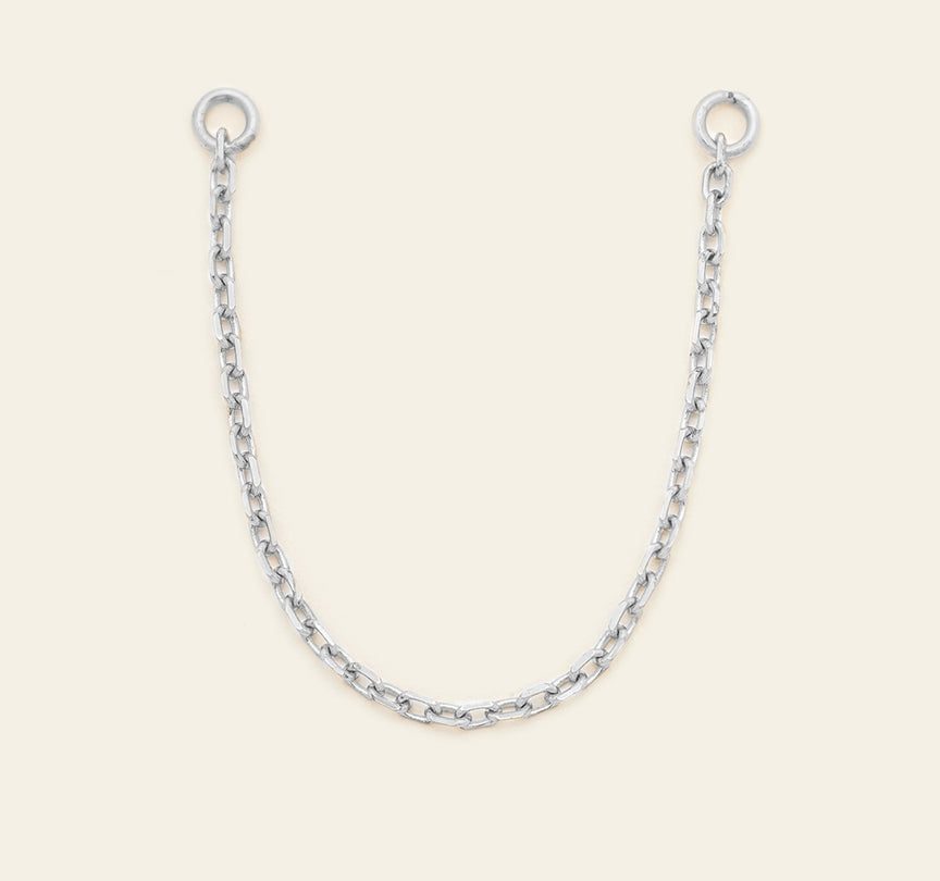 50mm Chain Earring Charm - Sterling Silver