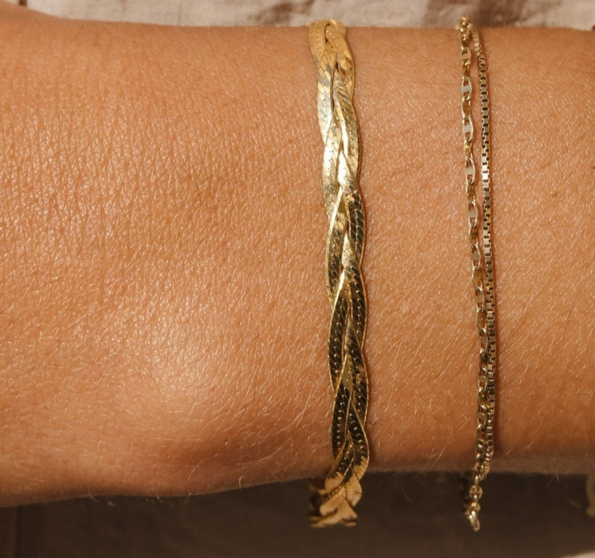 Twisted 9ct Gold Bracelet | Posh Totty Designs