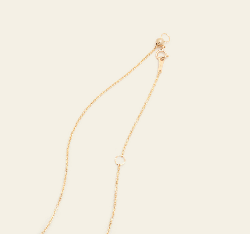 Pave Stadium Diamond Necklace - 14k Solid Gold