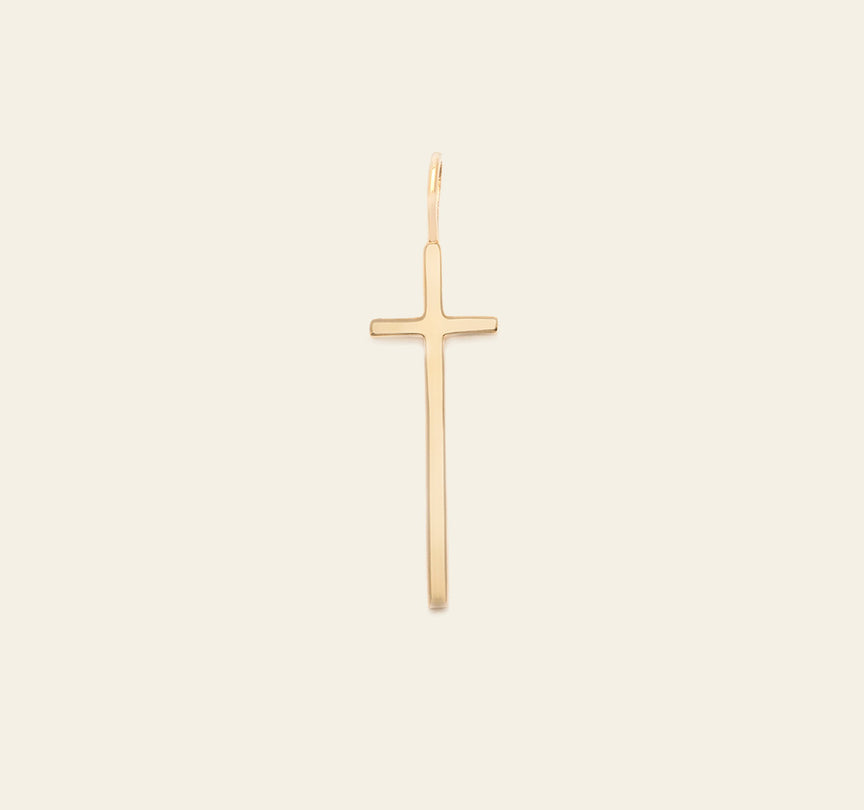 Cross Charm - 14k Solid Gold
