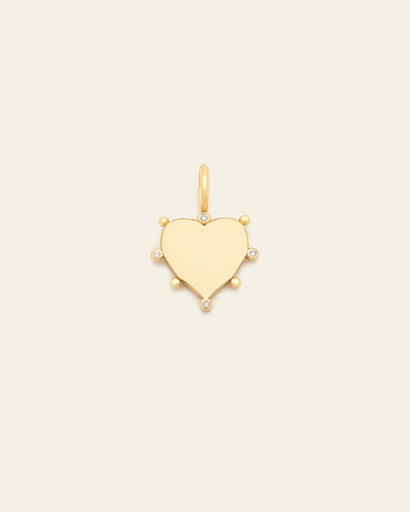 Diem Heart Pendant - Gold Vermeil
